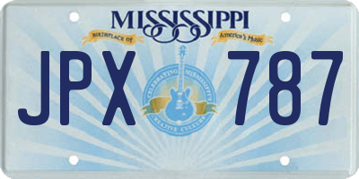 MS license plate JPX787