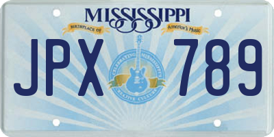 MS license plate JPX789