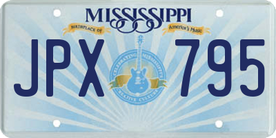 MS license plate JPX795
