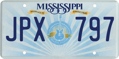 MS license plate JPX797