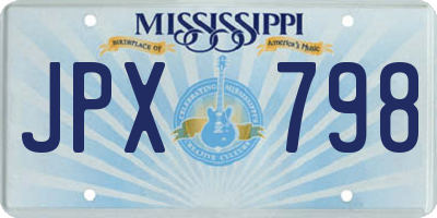 MS license plate JPX798