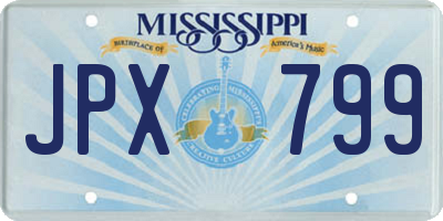 MS license plate JPX799
