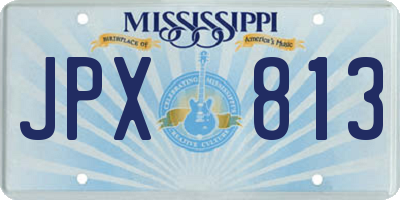 MS license plate JPX813