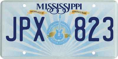 MS license plate JPX823