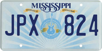 MS license plate JPX824