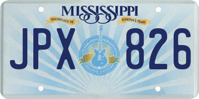 MS license plate JPX826