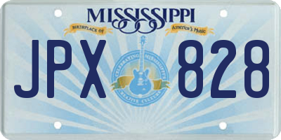 MS license plate JPX828