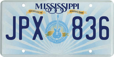 MS license plate JPX836