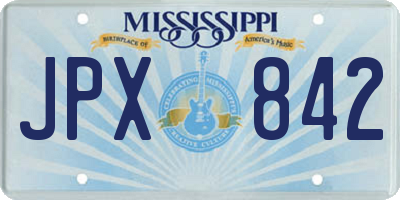 MS license plate JPX842