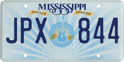 MS license plate JPX844
