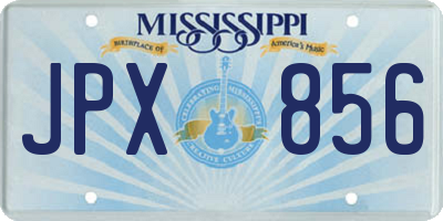 MS license plate JPX856
