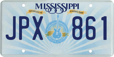 MS license plate JPX861