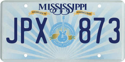 MS license plate JPX873