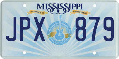 MS license plate JPX879