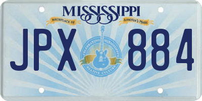MS license plate JPX884