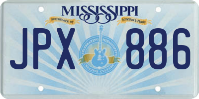 MS license plate JPX886