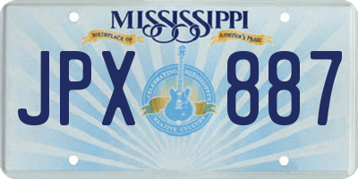 MS license plate JPX887