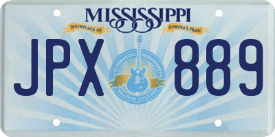 MS license plate JPX889