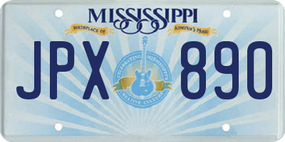 MS license plate JPX890