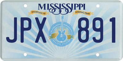 MS license plate JPX891