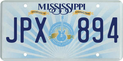MS license plate JPX894