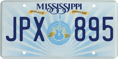 MS license plate JPX895