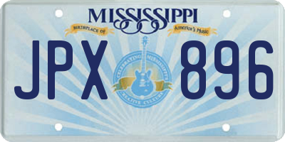 MS license plate JPX896