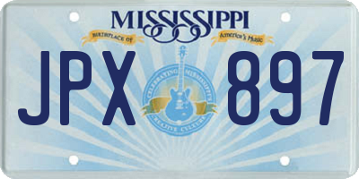 MS license plate JPX897