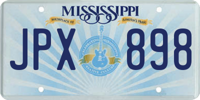 MS license plate JPX898
