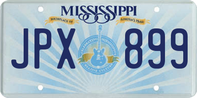 MS license plate JPX899