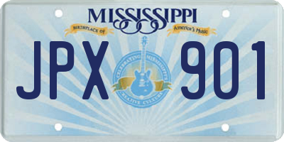 MS license plate JPX901