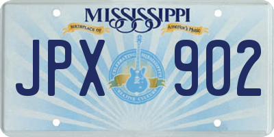 MS license plate JPX902