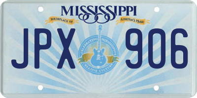 MS license plate JPX906