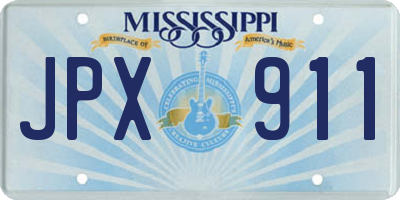 MS license plate JPX911