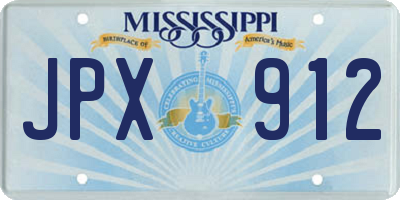 MS license plate JPX912