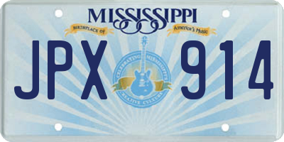 MS license plate JPX914