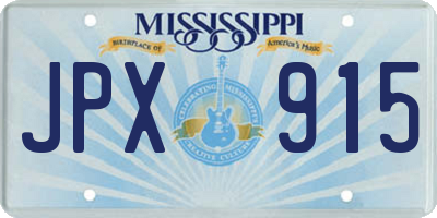MS license plate JPX915