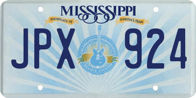 MS license plate JPX924