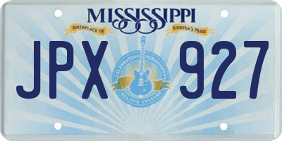 MS license plate JPX927