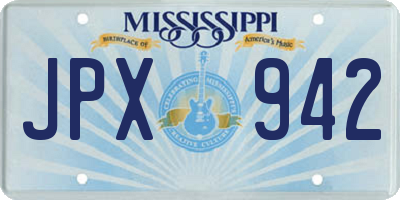 MS license plate JPX942
