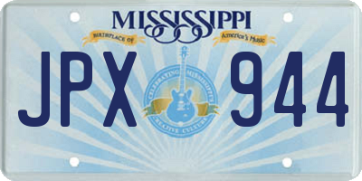 MS license plate JPX944
