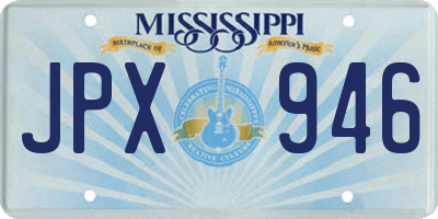 MS license plate JPX946
