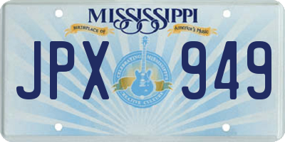 MS license plate JPX949