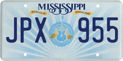 MS license plate JPX955