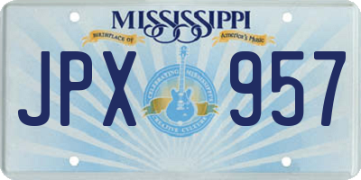 MS license plate JPX957