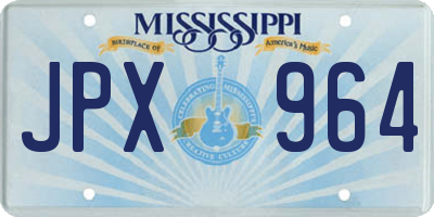 MS license plate JPX964