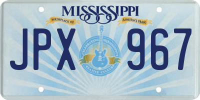 MS license plate JPX967