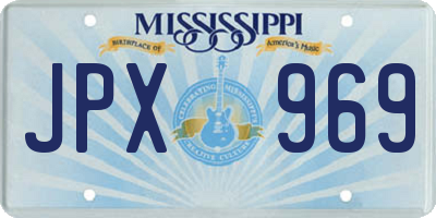 MS license plate JPX969