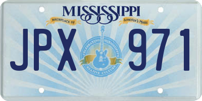 MS license plate JPX971