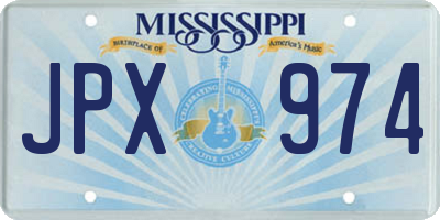 MS license plate JPX974